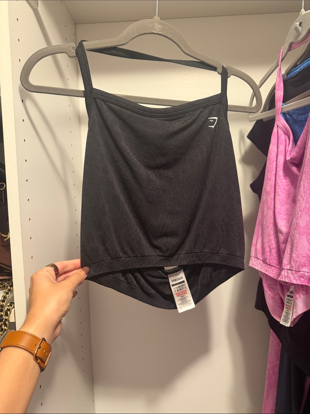 Gymshark Black halter animal Tank